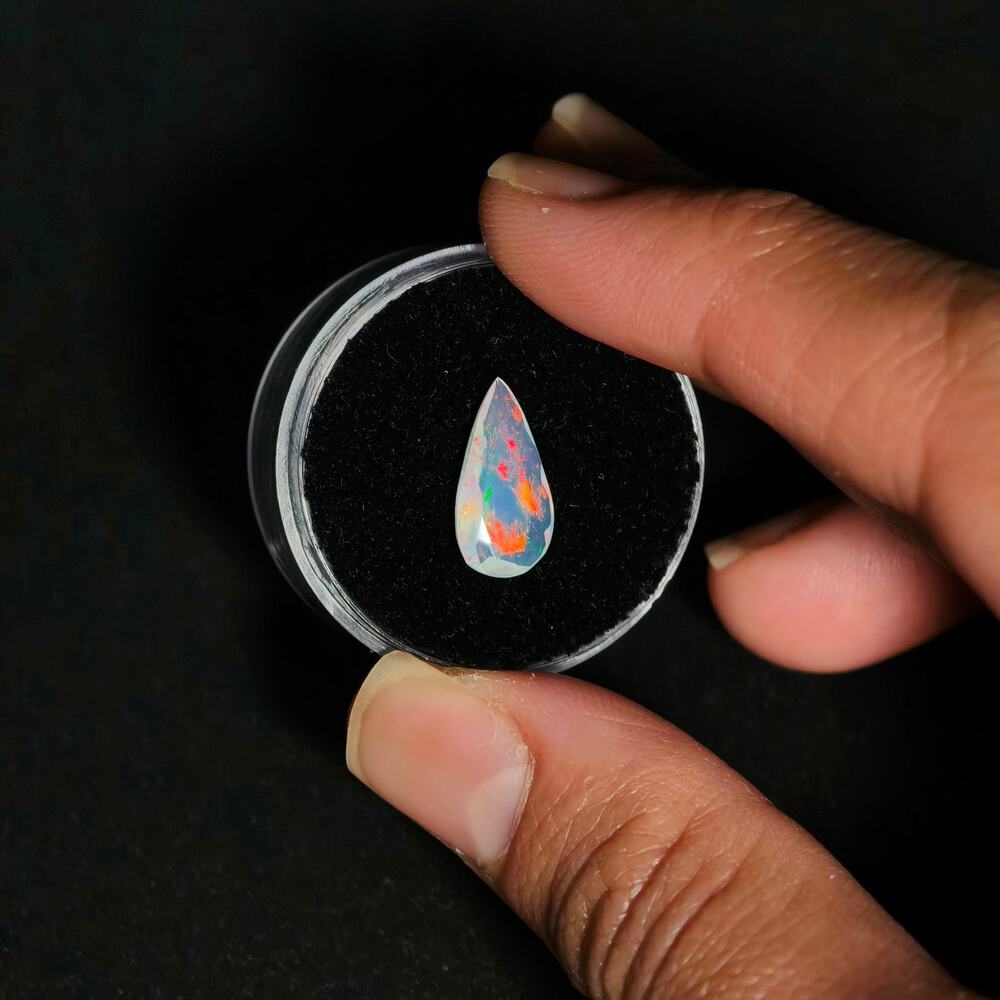 1.40ct Ethiopian Welo Opal Pear Facet